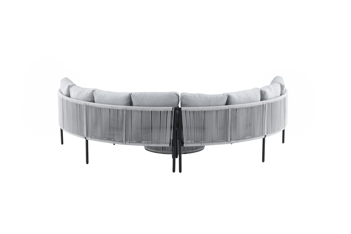 Salon lounge outdoor en aluminium gris avec coussins Virya – Image 7