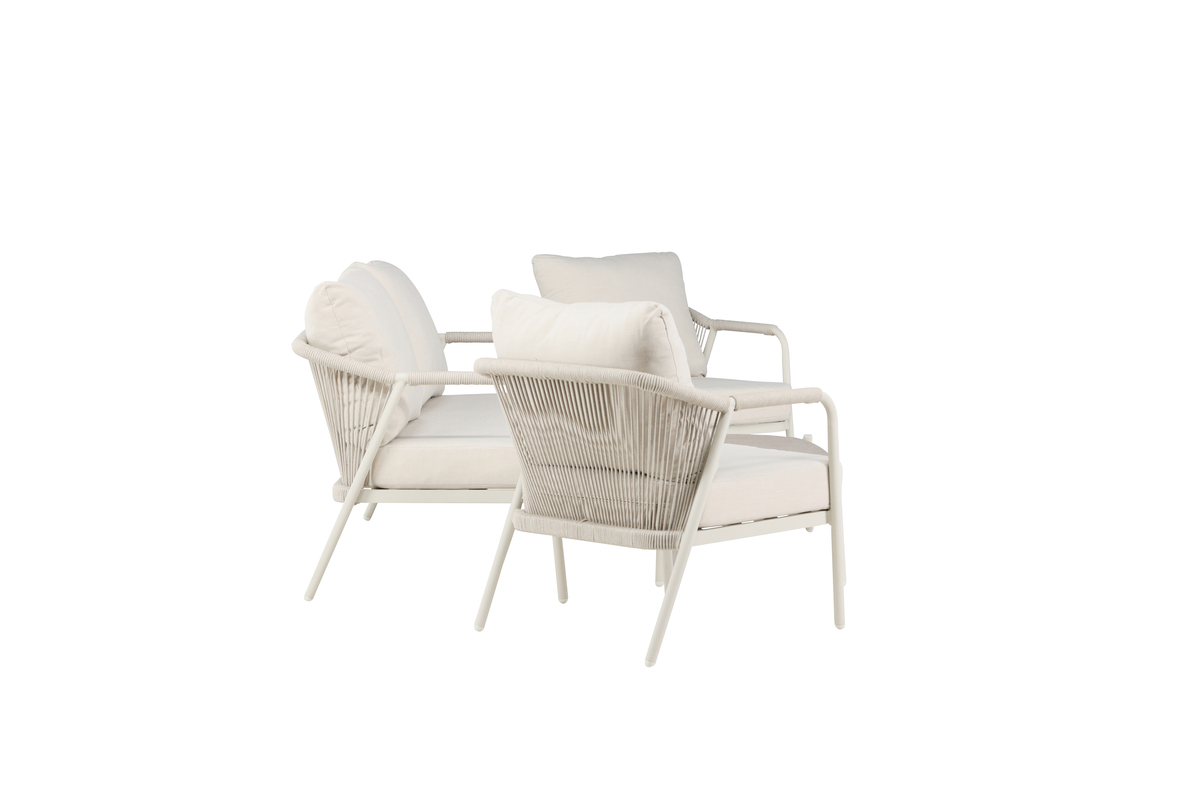 Salon de jardin en aluminium beige avec coussins Sicily – Image 6