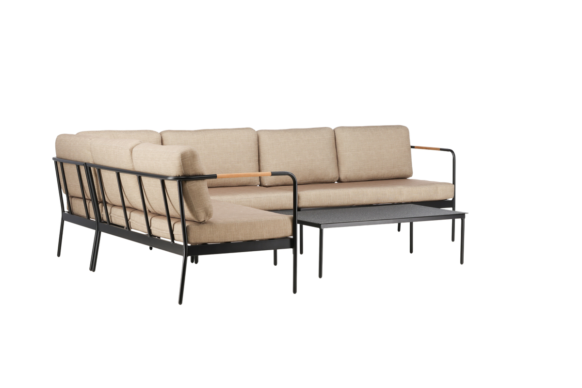 Set de jardin lounge en acier beige avec coussins Upplev – Image 3