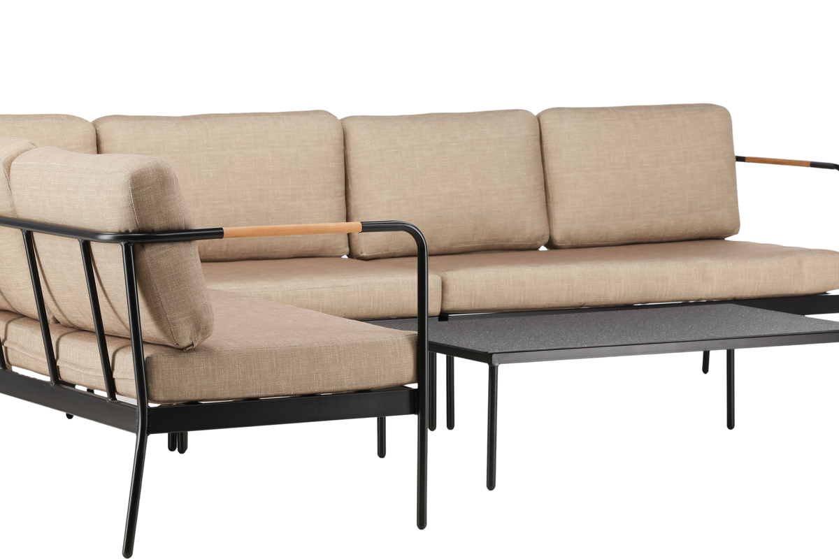 Set de jardin lounge en acier beige avec coussins Upplev – Image 6