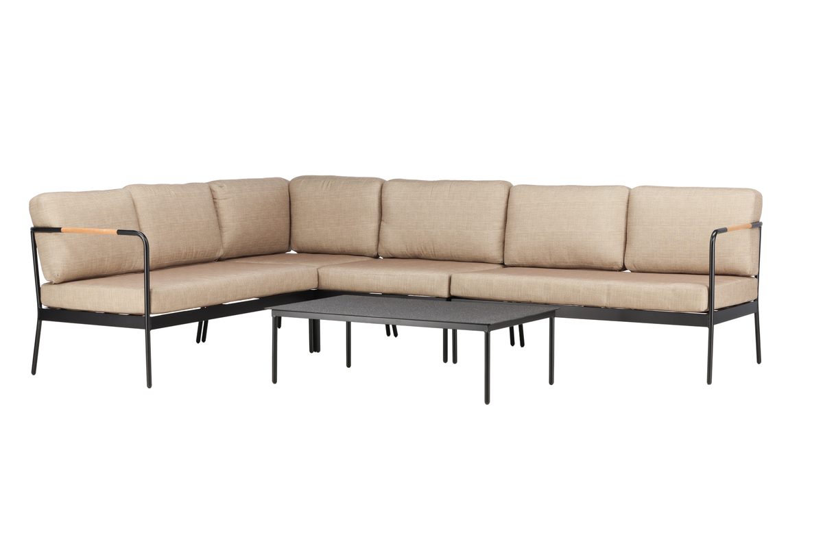 Set de jardin lounge en acier beige avec coussins Upplev – Image 2