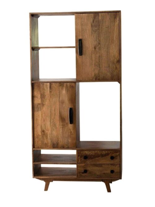 Armoire manguier bois naturel Athezza — portes coulissantes, collection Trem