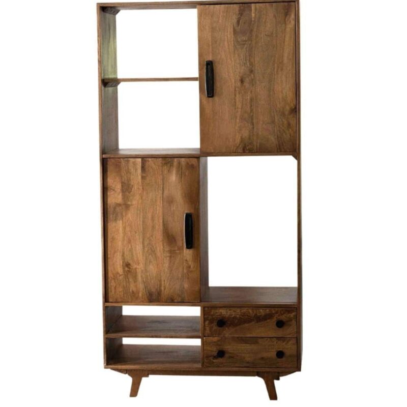 Armoire manguier bois naturel Athezza — portes coulissantes, collection Trem