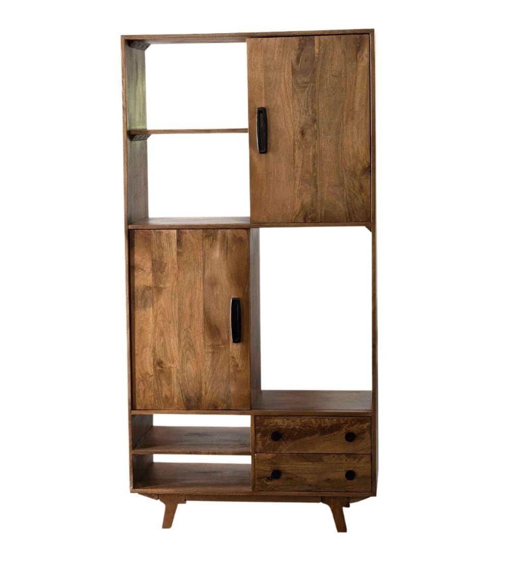 Armoire manguier bois naturel Athezza — portes coulissantes, collection Trem