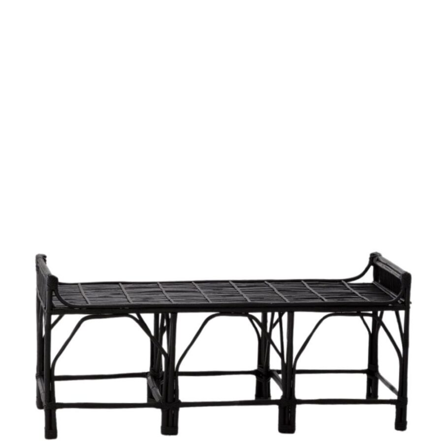 Banc Rotin Noir Extérieur — Athezza
