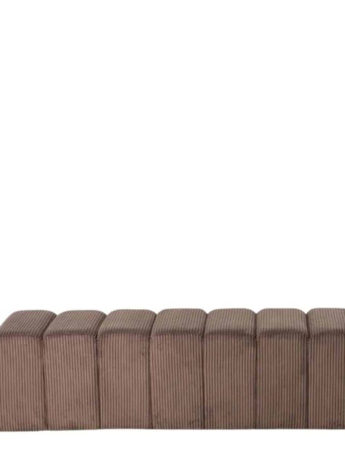 Banc Velours Taupe Grand Melvin — Athezza