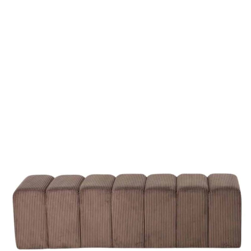 Banc Velours Taupe Grand Melvin — Athezza