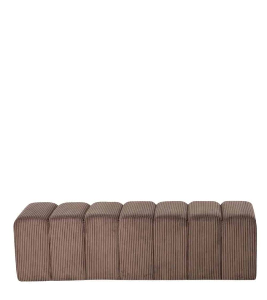 Banc Velours Taupe Grand Melvin — Athezza