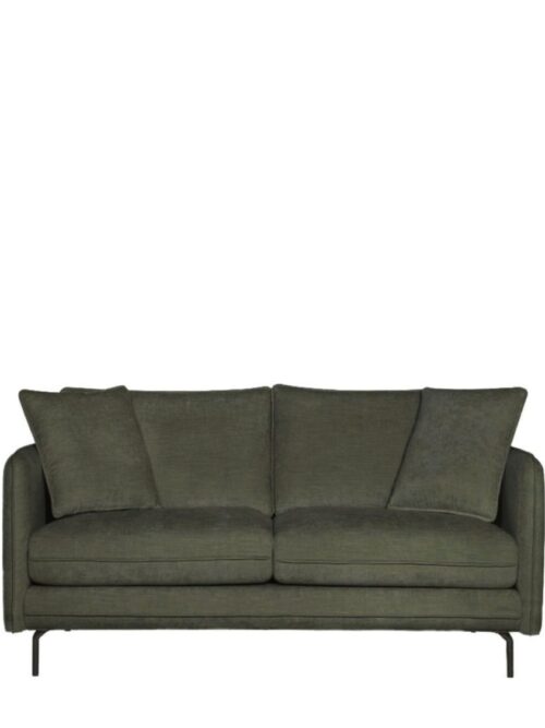 Canapé chiné vert 2 places Modène Athezza — tissu polyester chiné vert, 164 cm