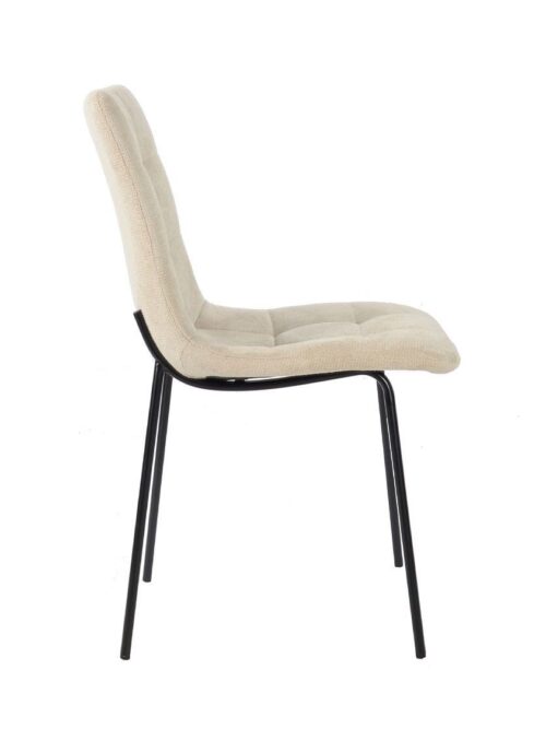 Chaise Velours Beige Liona — Athezza