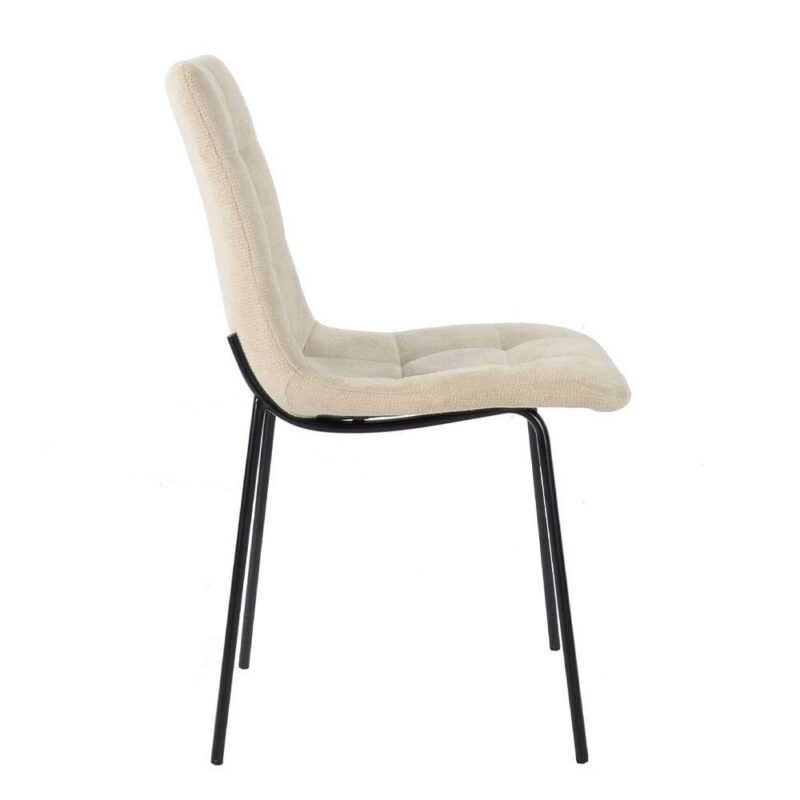 Chaise Velours Beige Liona — Athezza
