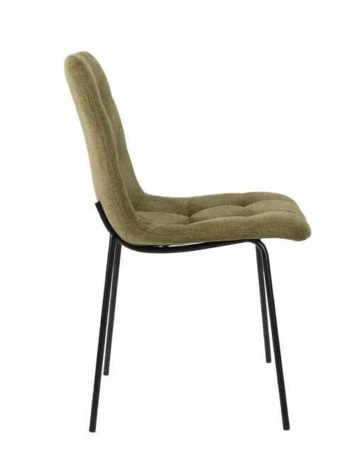 Chaise Velours Olive Liona — Athezza
