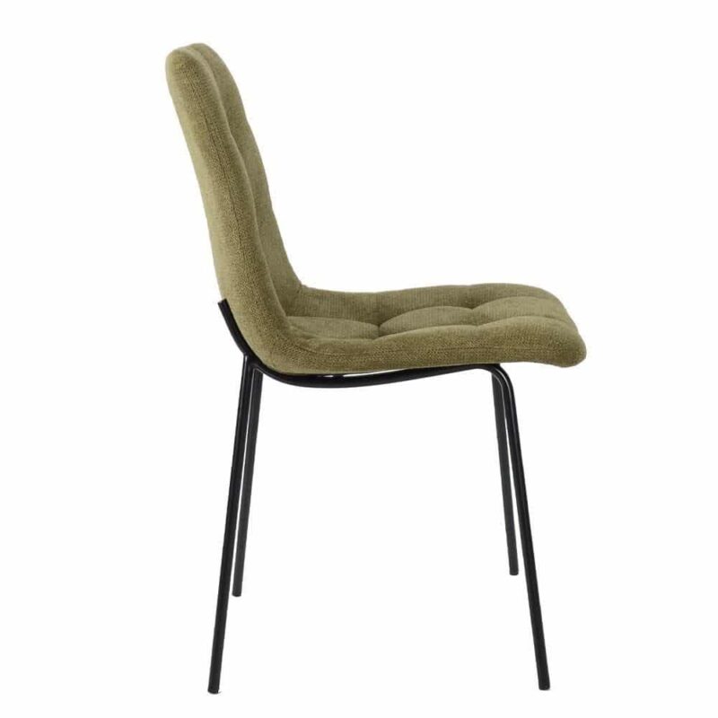 Chaise Velours Olive Liona — Athezza