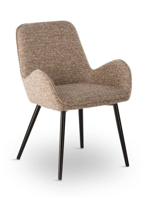 Chaise Tissu Chiné Beige Trevise — Athezza