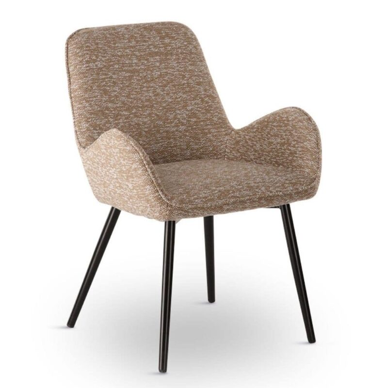 Chaise Tissu Chiné Beige Trevise — Athezza