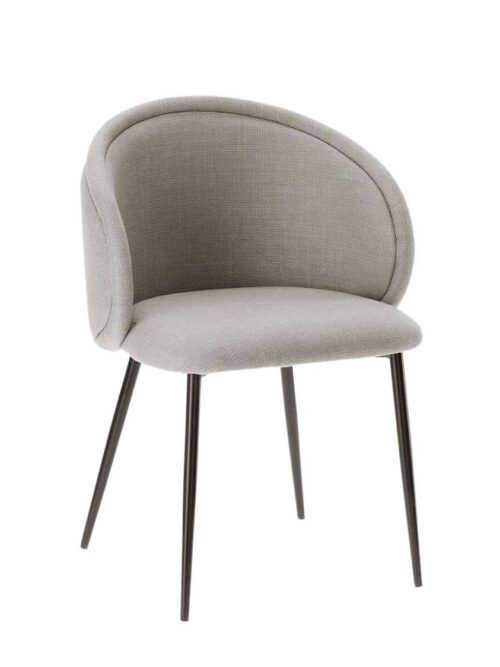 Chaise Velours Gris Bari — Athezza