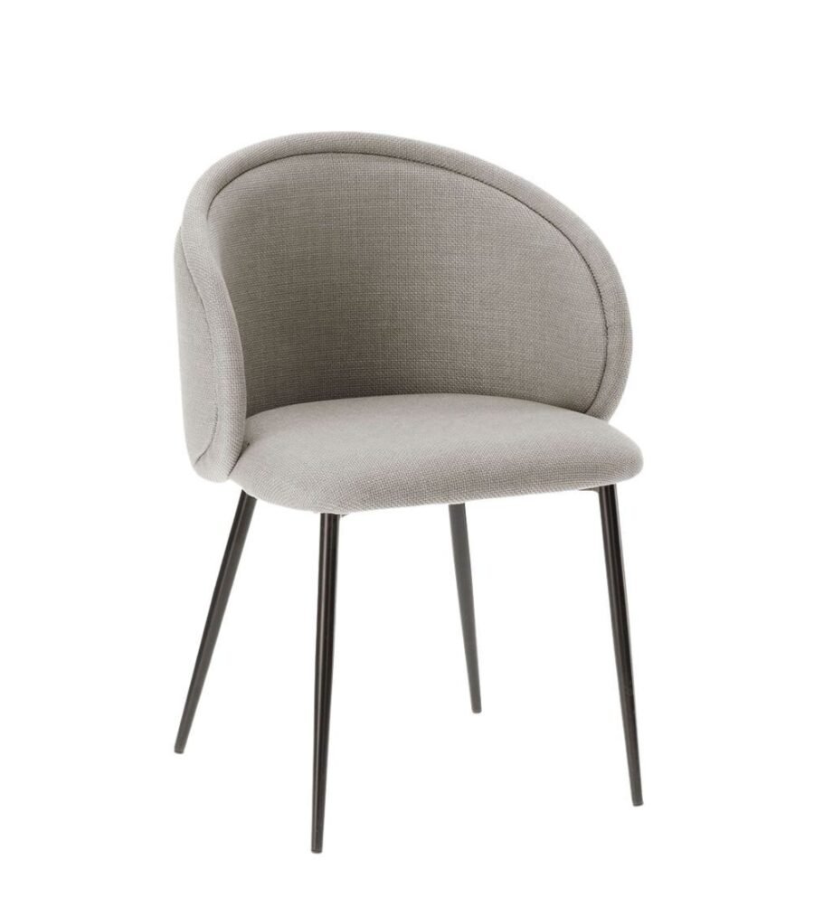Chaise Velours Gris Bari — Athezza