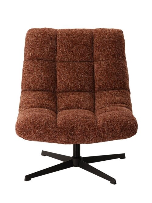 Fauteuil Montclar Chiné Bordeaux Athezza — tissu chiné bordeaux, structure bois