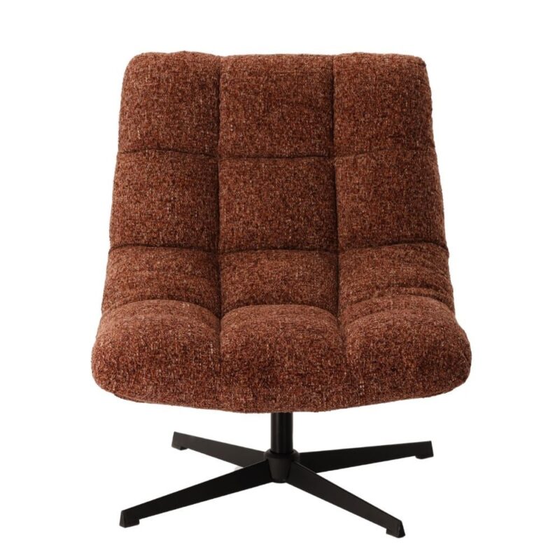 Fauteuil Montclar Chiné Bordeaux Athezza — tissu chiné bordeaux, structure bois