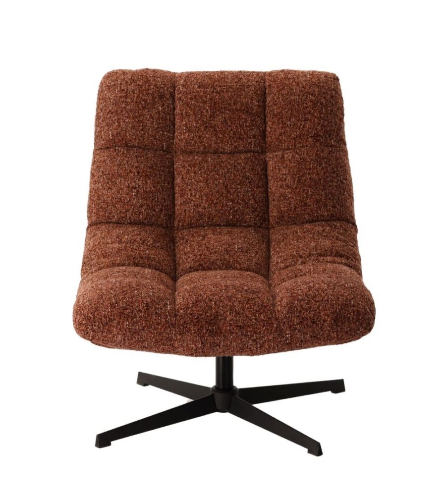 Fauteuil Montclar Chiné Bordeaux Athezza — tissu chiné bordeaux, structure bois