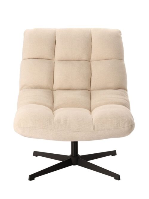 Fauteuil Montclar Ecru Athezza — tissu ecru, structure bois