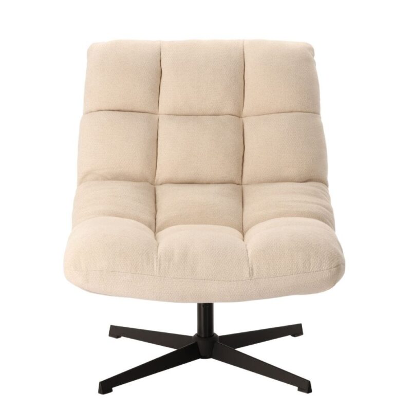 Fauteuil Montclar Ecru Athezza — tissu ecru, structure bois