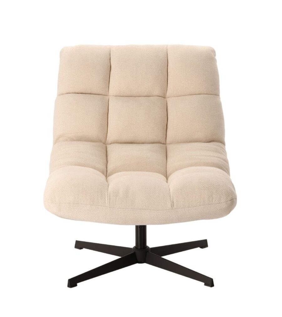 Fauteuil Montclar Ecru Athezza — tissu ecru, structure bois