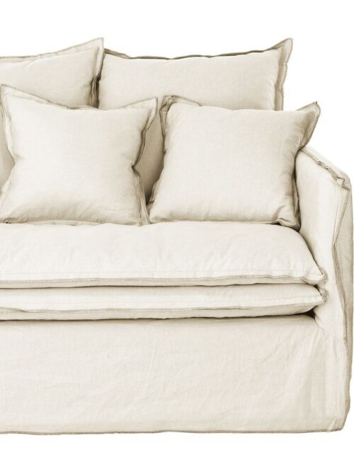 Housse de Canapé Lin Blanc Cassé Cosy — Athezza