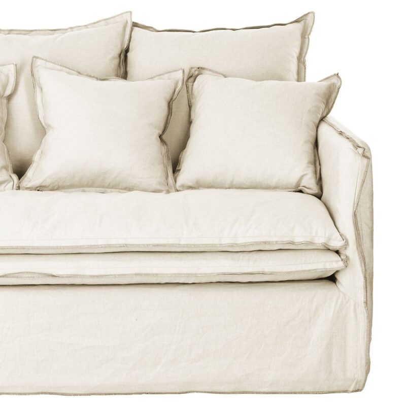 Housse de Canapé Lin Blanc Cassé Cosy — Athezza