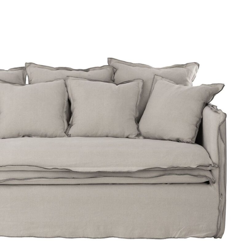 Housse de Canapé Lin Gris 3 Places Cosy — Athezza