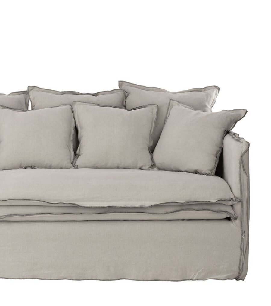Housse de Canapé Lin Gris 3 Places Cosy — Athezza