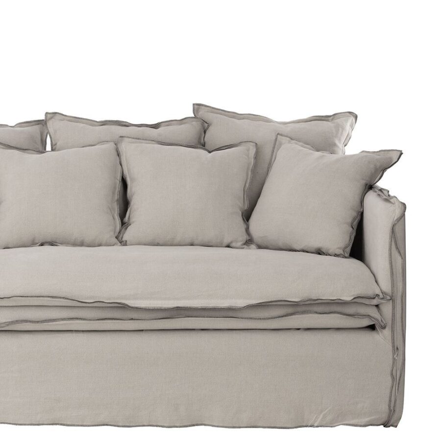 Housse de Canapé Lin Gris 3 Places Cosy — Athezza