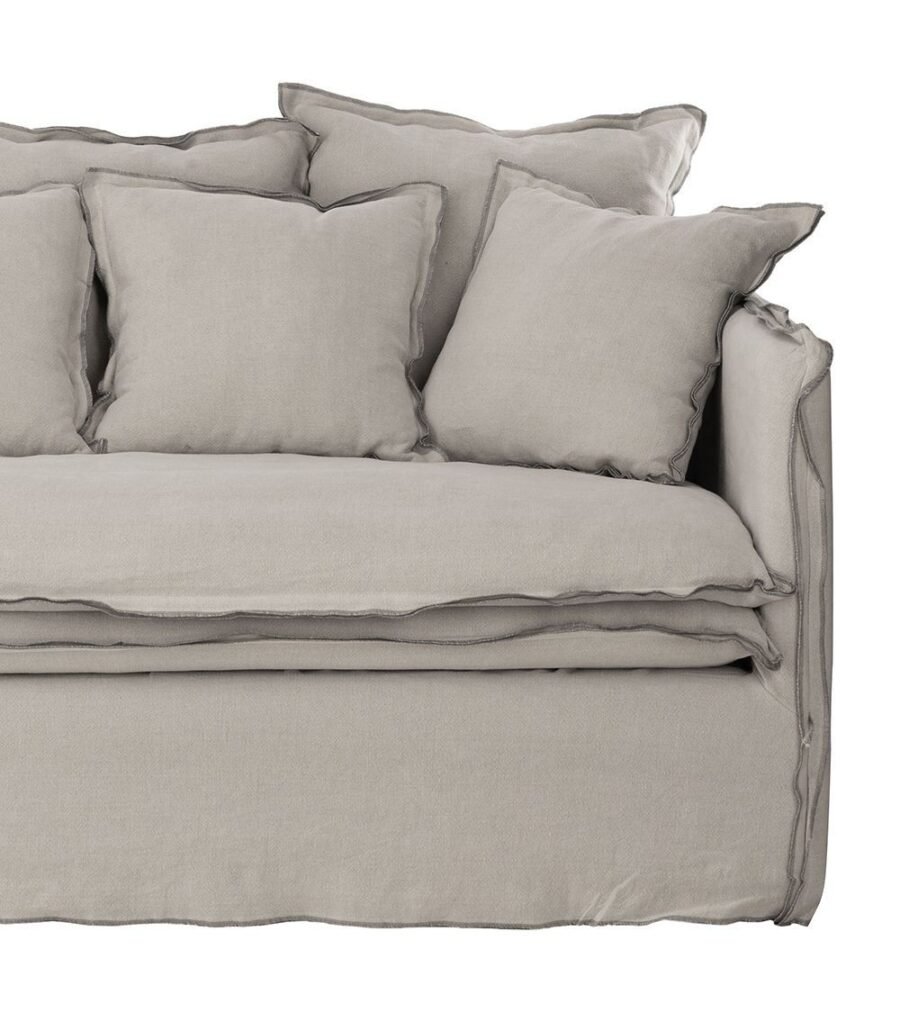Housse de Canapé Lin Gris 2 Places Cosy — Athezza
