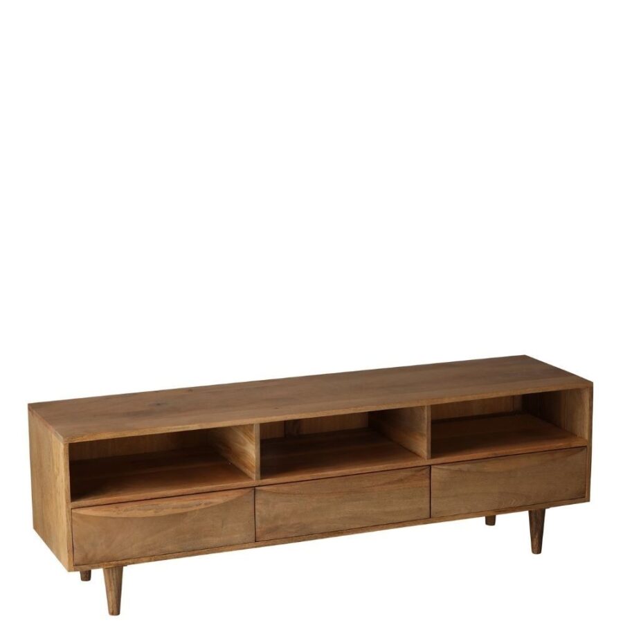 Meuble TV Manguier Bois Naturel Barjac — Athezza