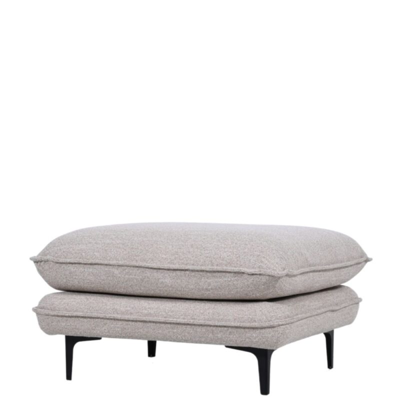 Ottoman Tissu Chiné Beige Modène — Athezza