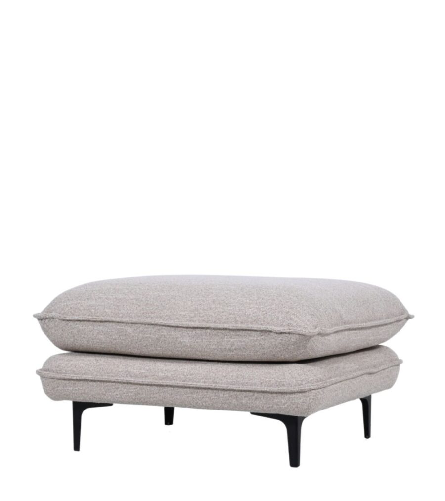 Ottoman Tissu Chiné Beige Modène — Athezza