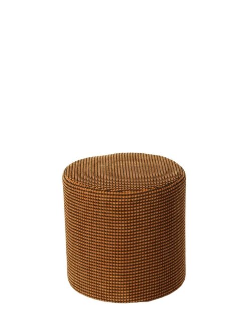 Pouf Velours Marron Livia — Athezza
