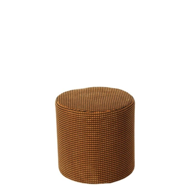 Pouf Velours Marron Livia — Athezza