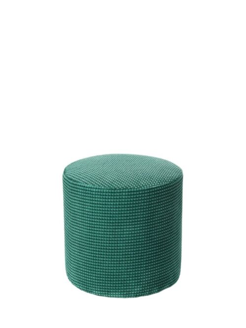 Pouf Velours Turquoise Livia — Athezza