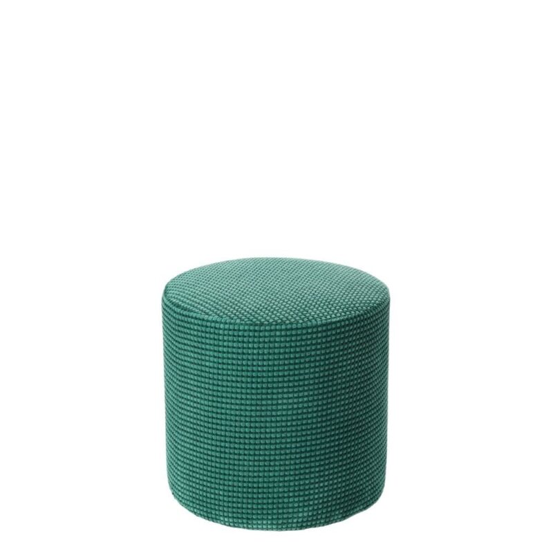 Pouf Velours Turquoise Livia — Athezza