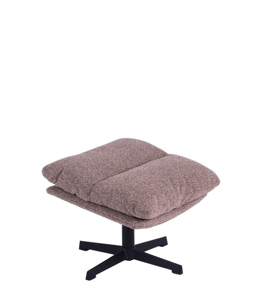 Repose-pied Velours Châtaigne Wilmington — Athezza
