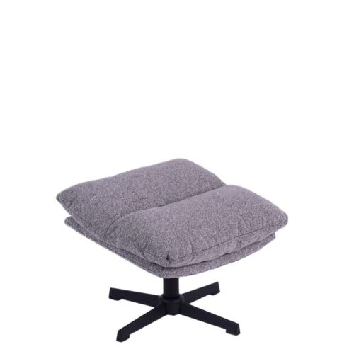 Repose-pied Velours Gris Wilmington — Athezza