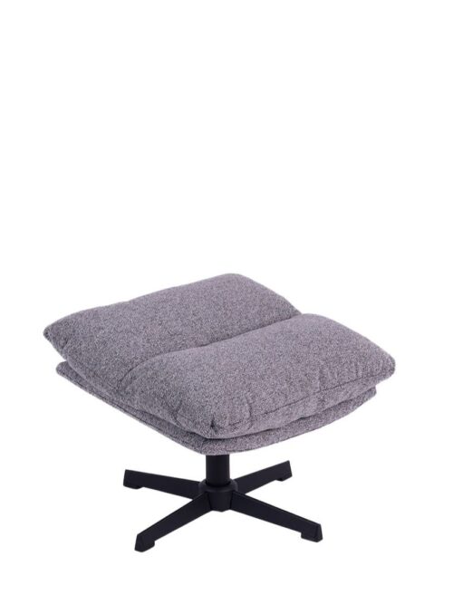 Repose-pied Velours Gris Wilmington — Athezza