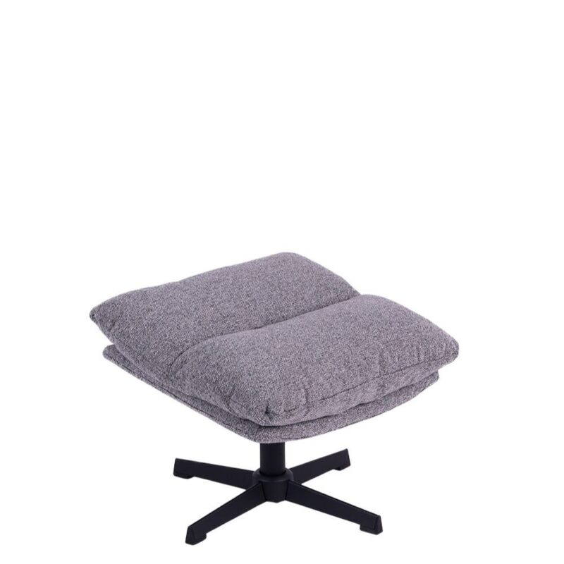 Repose-pied Velours Gris Wilmington — Athezza