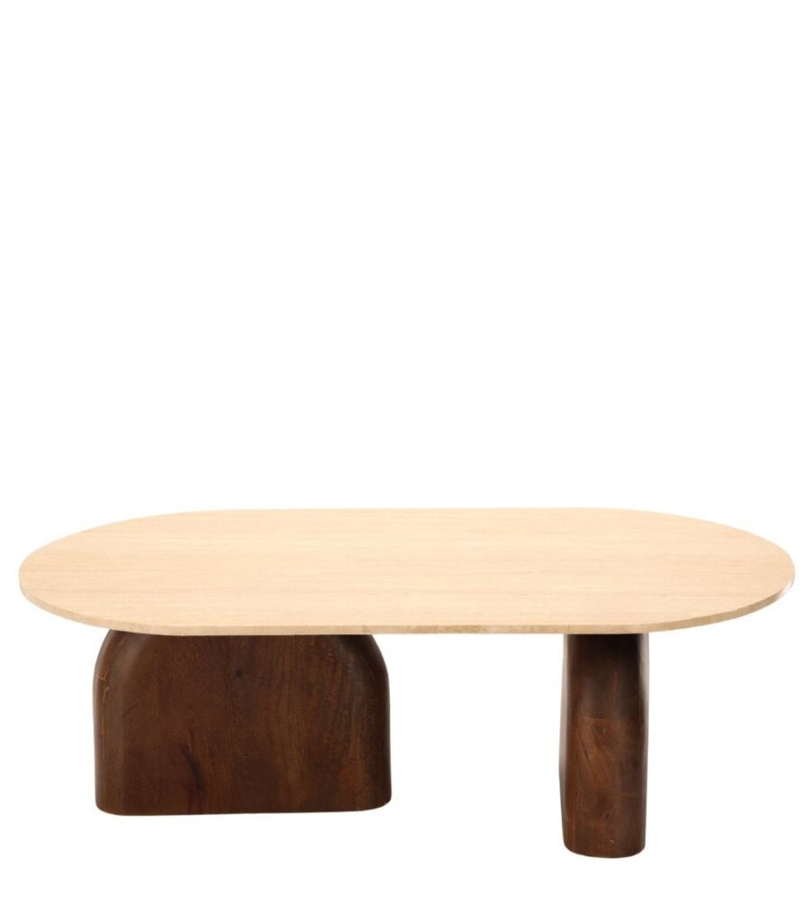 Table Basse Travertin Manguier Aydin — Athezza