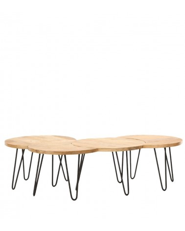 Table Basse Manguier Métal Set 4 Nest Athezza – Image 3