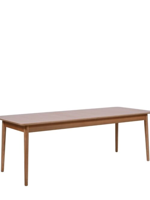 Table extensible frêne naturel 220cm Athezza — collection Kassel, grand format naturel