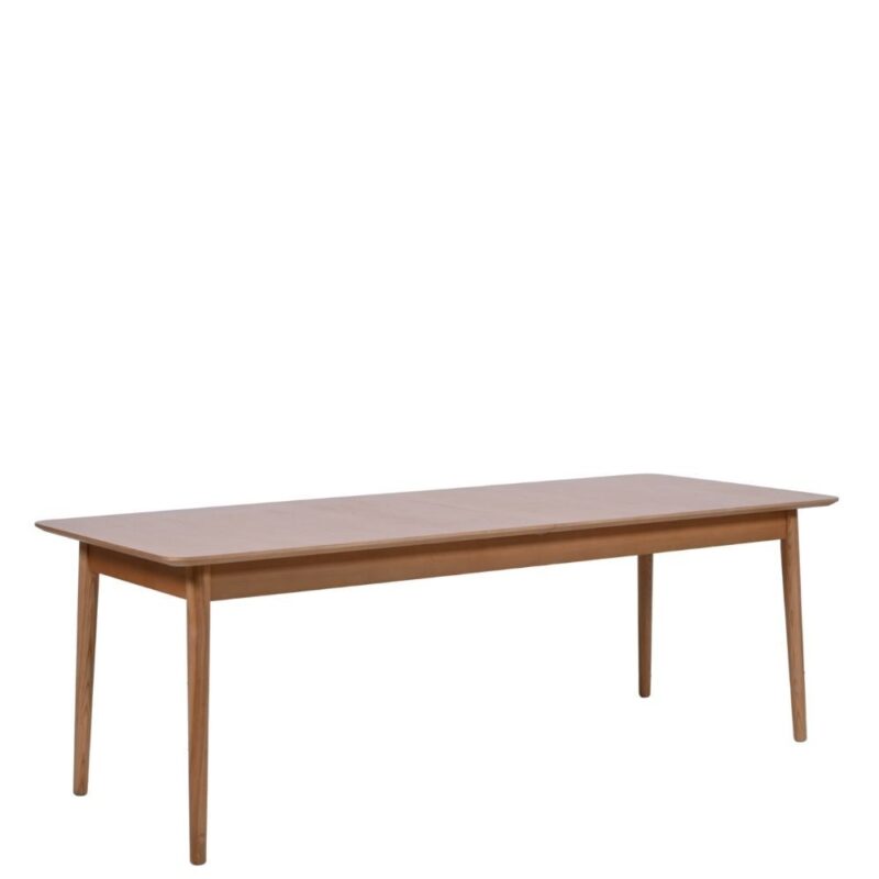 Table extensible frêne naturel 220cm Athezza — collection Kassel, grand format naturel
