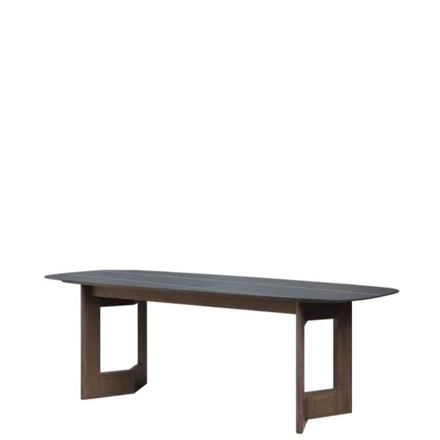 Table Salle à Manger Chêne Noir 220cm Manre — Athezza