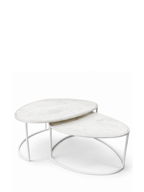 Table Basse Marbre Blanc Alba — Athezza
